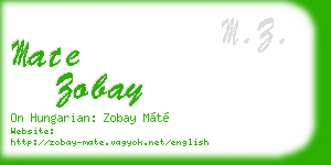 mate zobay business card