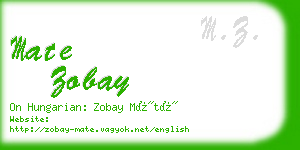 mate zobay business card
